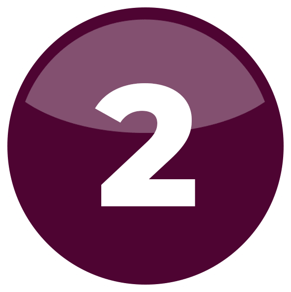 Circular icon with the number 2 in the center