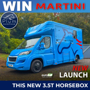🍸 Enter Now to Win This Striking New Build 21 Plate 3.5T Horsebox “Martini Plum”
